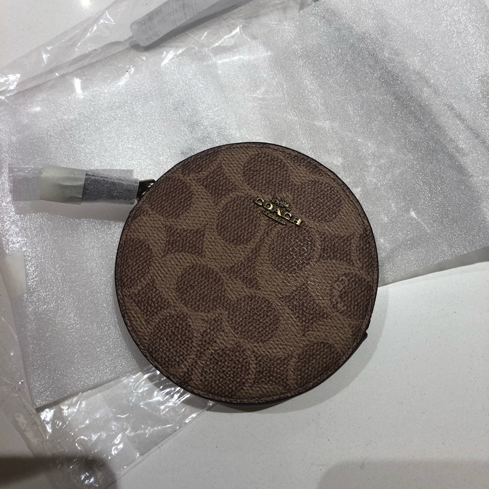 Brand new Coach round coin purse